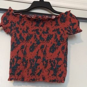 Off the shoulder crop top